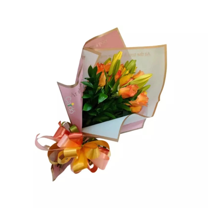 Arreglo floral. Bouquet en lirios y rosas TO20-6