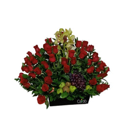 Arreglo Frutal con rosas "Cautivar" TO70-3