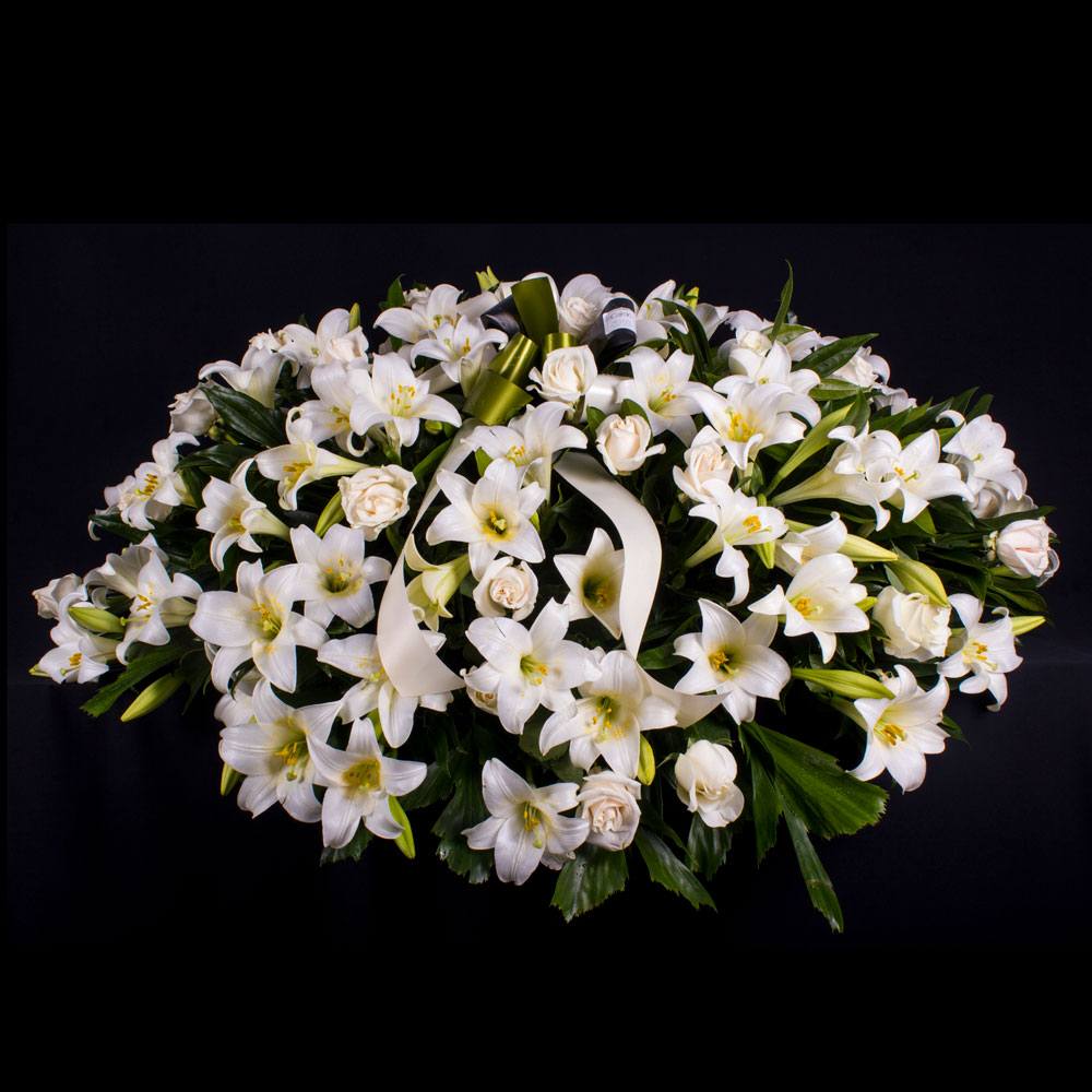 Ramo Funebre Estilo Cascada - Esperanza - comprar flores a domicilio online en bogota