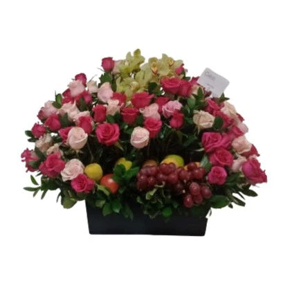 Arreglo Frutal Rosas Bicolor "Cautivar" TO70-4