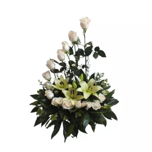 Arreglo de Condolencias Rosas en escala SFCON-3